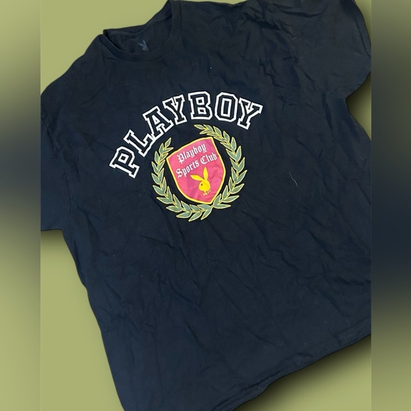 Playboy Sports Club Black T Shirt - Picture 1 of 6